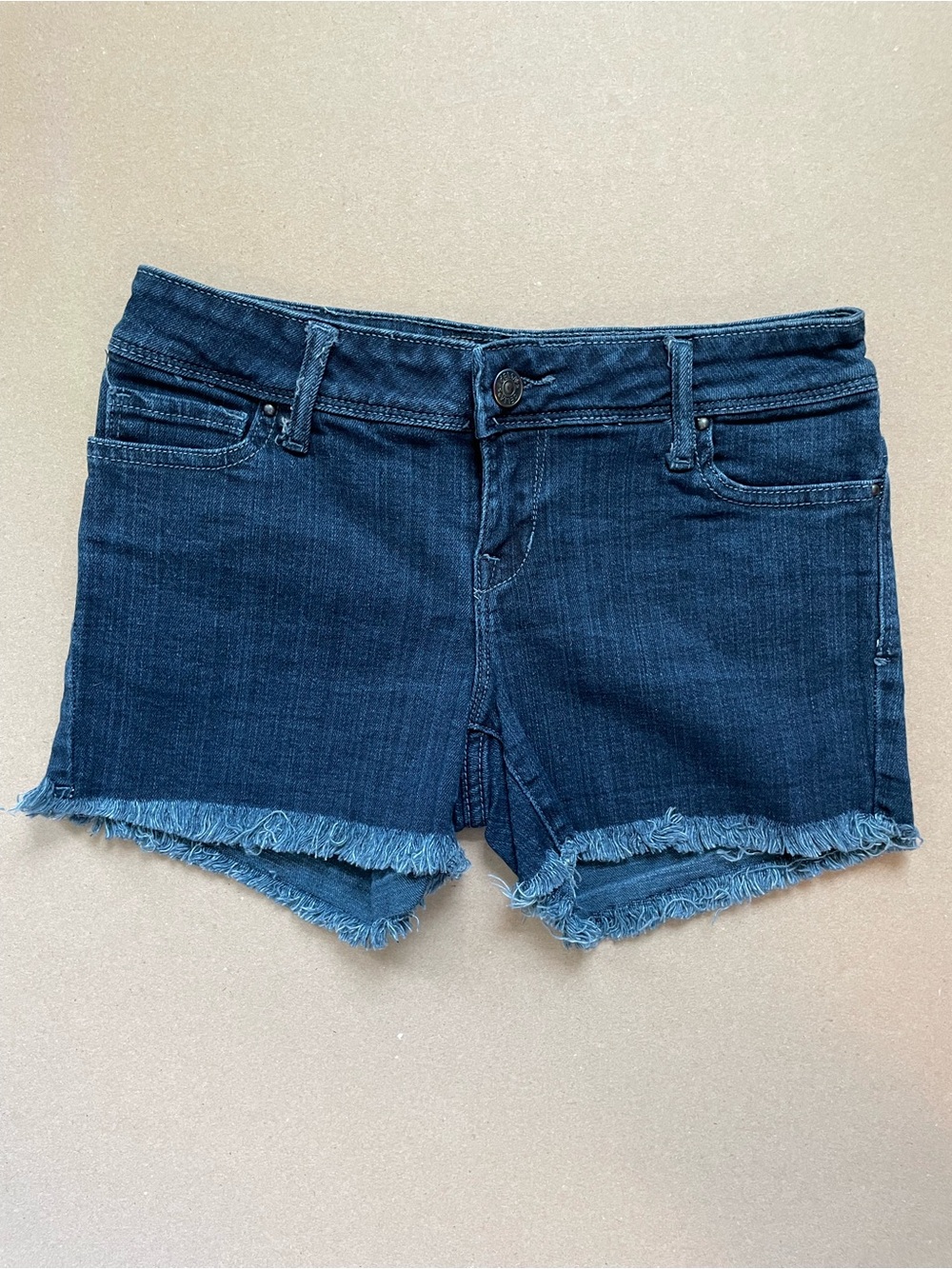 dELiA*s Dark Blue Denim Frayed Hem Jean Shorts